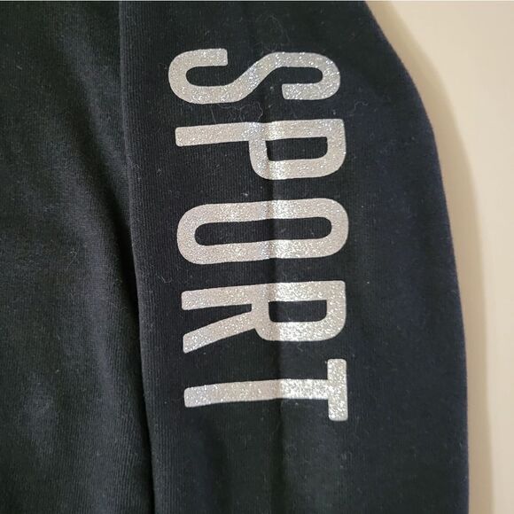 Victoria's Secret Black Crewneck Long Sleeve Cropped Sweatshirt - Picture 15 of 16